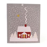 Swedish Dish Cloth Snowy House Fabric Premier Cloth Kitchen 21932
