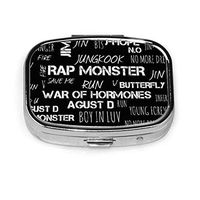 B_T_S Portable Pill Organizer, Travel Pill Box Daily Pill Case to Hold Supplements & Medication