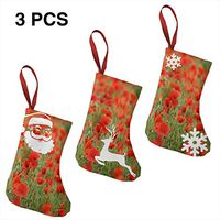 Christmas Stockings Gift Bag Poppy Flowers Great Designer for Funny Xmas Party