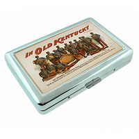 Metal Silver Cigarette Case Vintage Poster D-106 in Old Kentucky The Original Pickaninny Band