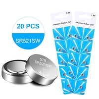 LR521 379 LR521 LR63 SR521SW AG0 1.5V Alkaline Watch Battery(20 Pack)
