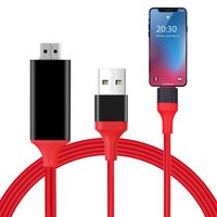 Compatible with iPhone iPad to HDMI Adapter Cable, Mareion 6.6ft Digital AV Cord, HDMI Connector Support 1080P HDTV Compatible with iPhone XS/XS Max/XR/X/8/7/6/Plus/5 iPad iPod to TV Projector Monitor