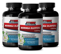 Moringa Oleifera Leaf Extract Supplement - Superfood Dietary Supplement (3 Bottles 180 Capsules)