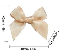 9 Color Pre-Tied Bisque Satin Gift Bows (Pack of 50)