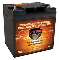 VMAX V30-800 12V 30AH AGM Deep Cycle Battery (6.5" Lx5 Wx7.2 H) for 12 Volt 30 Pound 30lb Thrust Trolling Motors