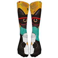 Animal Cat Cotton Knee Socks Fun Colors Smooth Volleyball Compression Socks For Girls