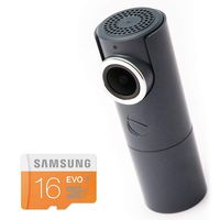 Goluk T3 Stone Gray Mini Wi-Fi 1080 p Dash Cam, 141 Wide Angle Car DVR Camera with G-Sensor, Loop Recording, APP, Snapshot Button, Parking Monitor, Built-in Supercapacitor, Include 16G SD Card