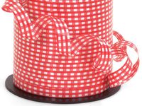 Pack Of 1, Gingham Red Curling Ribbon 3/8" X 250 Yards 100% Polypropylene For All Occasions & Seasonal Celebrations