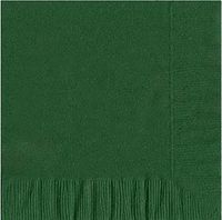 50 Plain Solid Colors Luncheon Dinner Napkins Paper - Hunter Green
