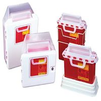 5.4 qt Side Entry Sharps Collectors - Red - 20 Each / Case