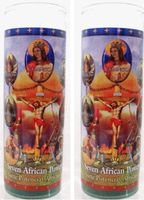 Gifts by Lulee, LLC Set of 2 Seven African Powers Prayer Candles 2 Veladoras De Las 7 Potencias Africanas