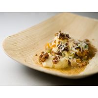 Verterra 01-22-15B 6 Inch Deep Square Palm Leaf Plate | 300 Per Case