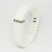 Silicone Replacement Band for Fitbit Flex with Stainless Steel Buckle and Fastener Sports Fitness Wristband Bracelet Strap for Fitbit Flex (White, Small)