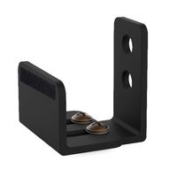 skysen Upgrade Design Matte Black Wall Mounted Adjustable Sliding Barn Door Bottom Floor Guide(711)