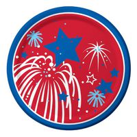 Colors Of Freedom 7-inch Paper Plates 8 Per Pack