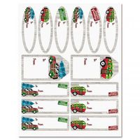 Christmas Camping Labels - Set of 42