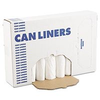 Boardwalk 2432EXH EH-Grade Can Liners, 24 x 32, 12-16gal.4mil, White, 25 Bags/Roll, 20 Rolls/CT