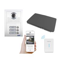 GBF WiFi Doorbell Intercom for Multi-Unit Apartment Building (3 Units), Remote Access by Android and iOS Device