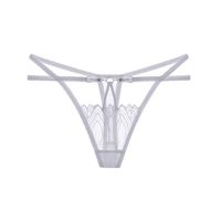 Elogoog Women's Sheer Lace Thong See-Through Panties Thongs Bikini Sexy Panty G-String Underwear (Free Size, White)