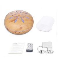 dezirZJjx Essential Oil Diffuser Ultrasonic Wood Grain 7 Color LED Remote Control Humidifier Aroma Mist Diffuser - EU Plug Light Wood Grain for Bedroom Living Room Study Yoga Spa