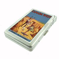 Perfection In Style Metal Cigarette Case with Built in Lighter Vintage Canada Design 010