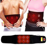 Atatakai Electric Far Infrared Jade Stones Heated Therapy for Lower Back Pain Heating Pads/Heat Waist Wraps, Stomach Cramps Pain Relief Support Belt for Men Women w/ 7.4V Rechargeable Battery