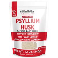 Health Plus Psyllium Husk - Weight Management - Detox, Natural Daily Fiber (12-Ounces, 48 Servings)