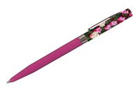 PCA USA Made Twist Pen with Flowers Design Purple Barrel, Black Ink, Part Of Mother's Day Series (Ptrm02)