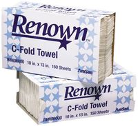 Renown 06000-WB C-Fold Towels, 10.125" x 13", White