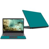 MightySkins Skin Compatible with Lenovo Chromebook S330 (2018) - Solid Teal | Protective, Durable, and Unique Vinyl Decal wrap Cover | Easy to Apply, Remove, and Change Styles | Made in The USA