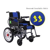 AA100 Portable Intelligent Electric Wheelchair Disabled Elderly Adult Multi-Function Folding Four-Wheel Electric Chair Manual/Electric Switch (20A Lithium Battery)