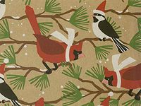 Holiday Kraft - Snowbirds Kraft 24"x100' Gift Wrap Cutter Box (1 roll) - Wraps -X6231CB