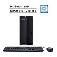 2019 Premium Acer Aspire TC 885 Desktop Computer (8th Gen Intel 6-Core i5-8400 up to 4.0 GHz, 16GB DDR4 RAM, 128GB SSD (Boot) + 2TB HDD, Intel UHD 630, WiFi, Bluetooth, HDMI, Windows 10 Home)