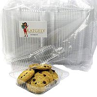 Katgely Medium Square Cookie Container (Pack of 50)