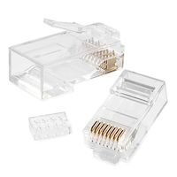 VBOR CAT6 2 Piece Set RJ45 Connector Plug Connector UTP 8P8C Ethernet Connector Modular Plug (50set Pack)