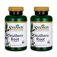 Swanson Eleuthero Root 425 Milligrams 120 Capsules (2 Pack)