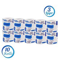 99HOME Paper Towels, Regular Rolls, Regular Capacity Paper Towel, Bath Tissue, Soft & Strong Kitchen Paper Towels, Center Pull Towels, Household Roll Paper Towels, 4-Ply Paper Towels (10 Rolls)