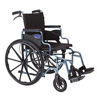 WLG Deluxe Wheelchairs Lightweight Folding Portable Rollator, Ergonomic Handrail with Foot Rest