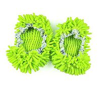 Sunnyhill Freesize Elastic Dust Mop Slippers Comforable Shoes Floor Clean (Green)