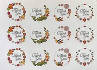 Pack of 240 ''Thank You'' Decorative Adhesive Label with Flowers 1.4'' Personalized Stickers Packaging Seals Crafts Handmade Baked Envelope Label Decorative Sticker(Thank You 240pcs-flower)