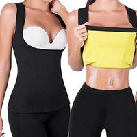 Women's Hot Sweat Slimming Neoprene Shirt Vest Body Shapers for Weight Loss No Zipper Black