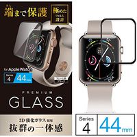 ELECOM Apple Watch Band 44mm Full Cover Glass Film 0.33mm Black AW-44FLGGRBK