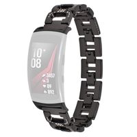 TeaBoy Bands Compatible with Samsung Gear Fit 2/ Fit 2Pro for Women Men,Solid Stainless Steel Metal with Diamond Strap Bracelet Wristband Band Compatible with Samsung Gear Fit 2/ Fit 2Pro