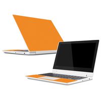 Mightyskins Skin Compatible with Lenovo Chromebook C330 (2018) - Solid Orange | Protective, Durable, and Unique Vinyl Decal Wrap Cover | Easy to Apply, Remove, and Change Styles | Made in The USA