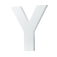 5.9"（L) x4.7"(H) x0.8"(W) 15x12x2cm Wall Letters Marquee Alphabet Y Wood Wooden Number DIY Block Words Sign Hanging Decor Letter for Home Bedroom Office Wedding Party Decor White