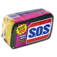 S.O.S. Scrubber Sponge, Heavy Duty, Value Pack 3 sponges