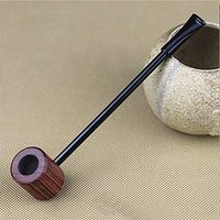 PeiQiH Handmade Tobacco Pipes, Sandalwood Rosewood Extra Long Pipe Stilvoll 2 Pieces Smoking Pipe Accessories The for Classy Gentleman-red 145x22x25MM