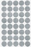 Royal Green Round Dot Stickers Glitter Silver Envelope Seals 3/4 Diameter - Size 0.75 inch 19mm - 200 Pack