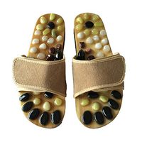 DMMSS Household Comfortable Foot Massage Slipper with Acupuncture Massage Shoes, Beige, 42