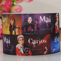 5yards 7/8"22mm New Hot Descendants Ribbon Cartoon Printed Gift Grosgrain Ribbon